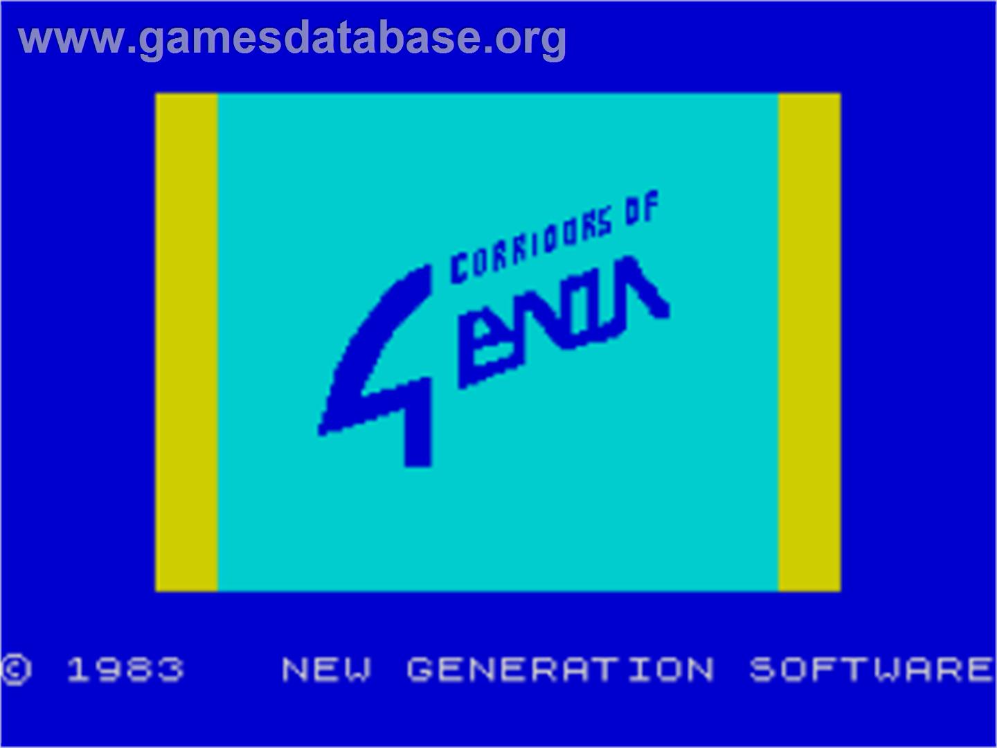 Corridors Of Genon - Sinclair ZX Spectrum - Artwork - Title Screen