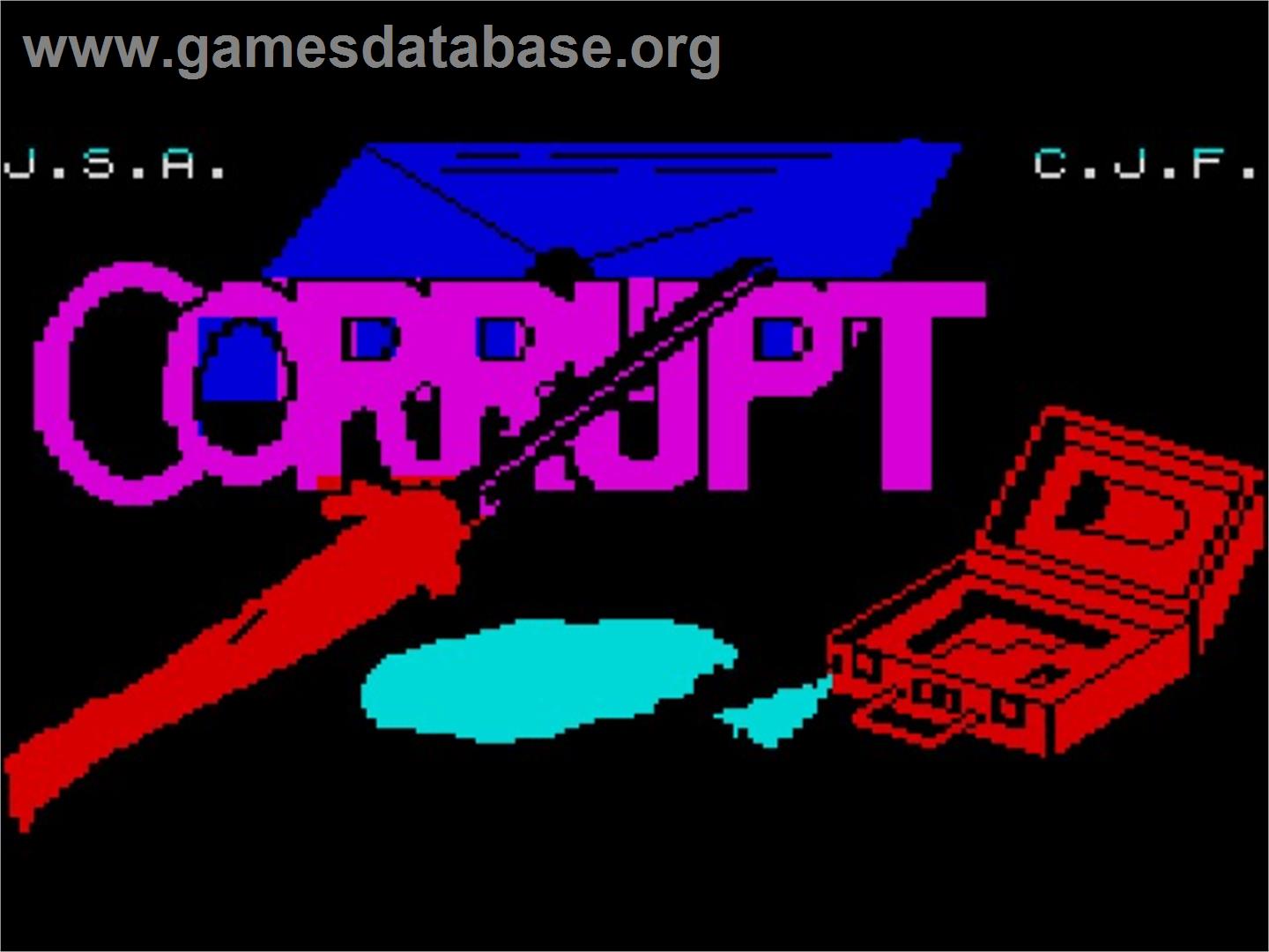 Corrupt - Sinclair ZX Spectrum - Artwork - Title Screen