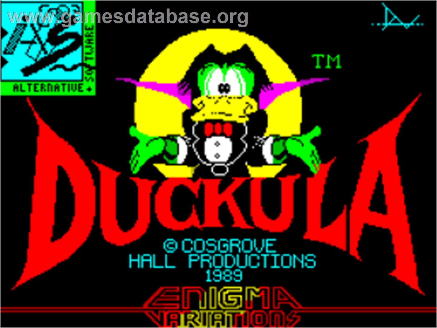 Count Duckula in No Sax Please - We're Egyptian - Sinclair ZX Spectrum - Artwork - Title Screen