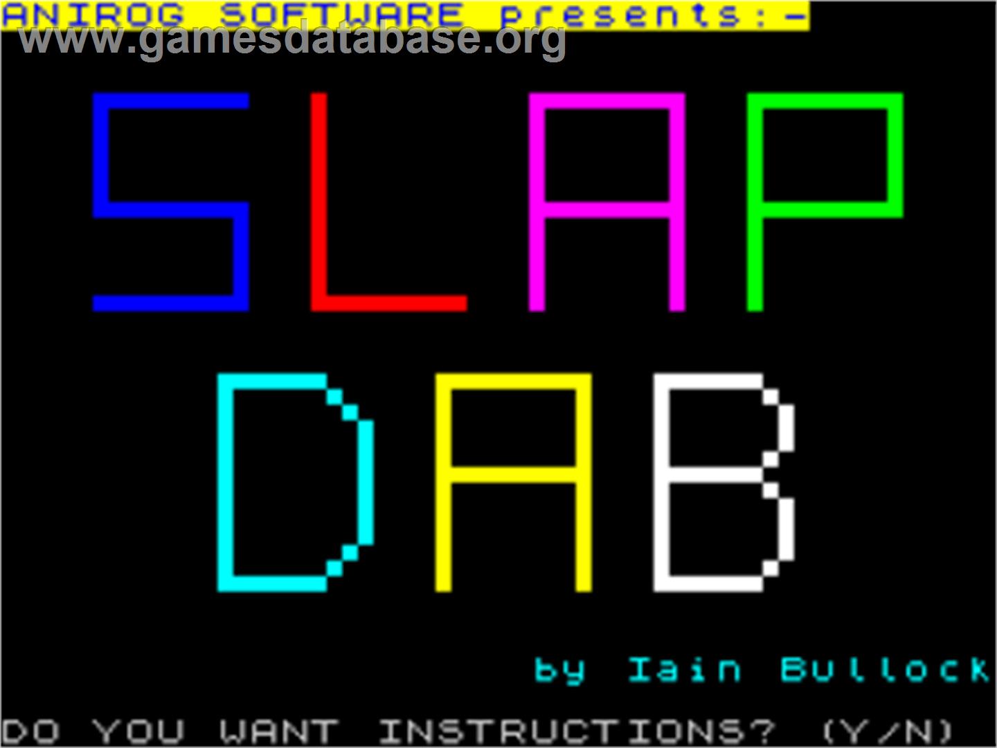 Crazy Painter - Sinclair ZX Spectrum - Artwork - Title Screen