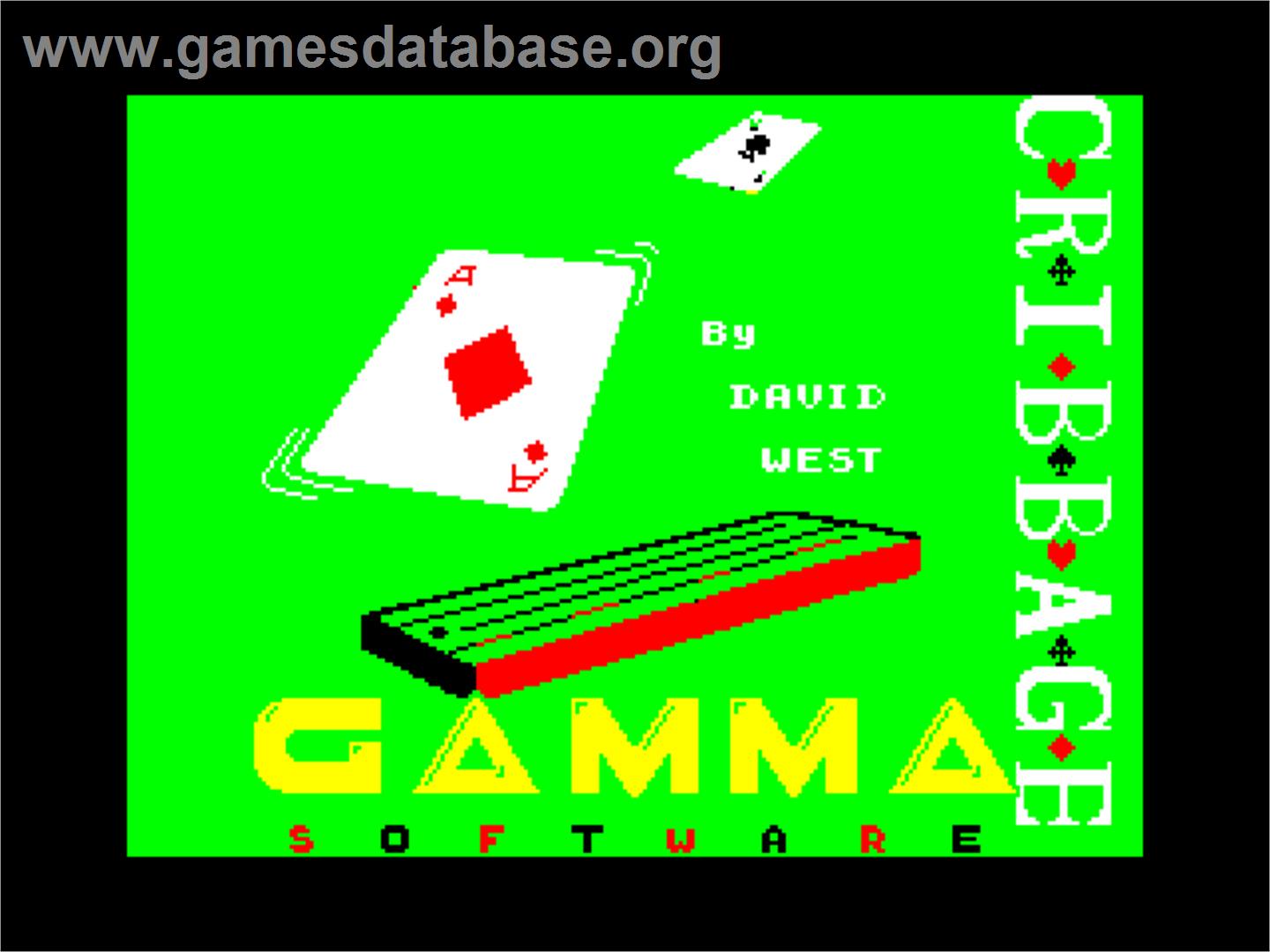 Cribbage - Sinclair ZX Spectrum - Artwork - Title Screen