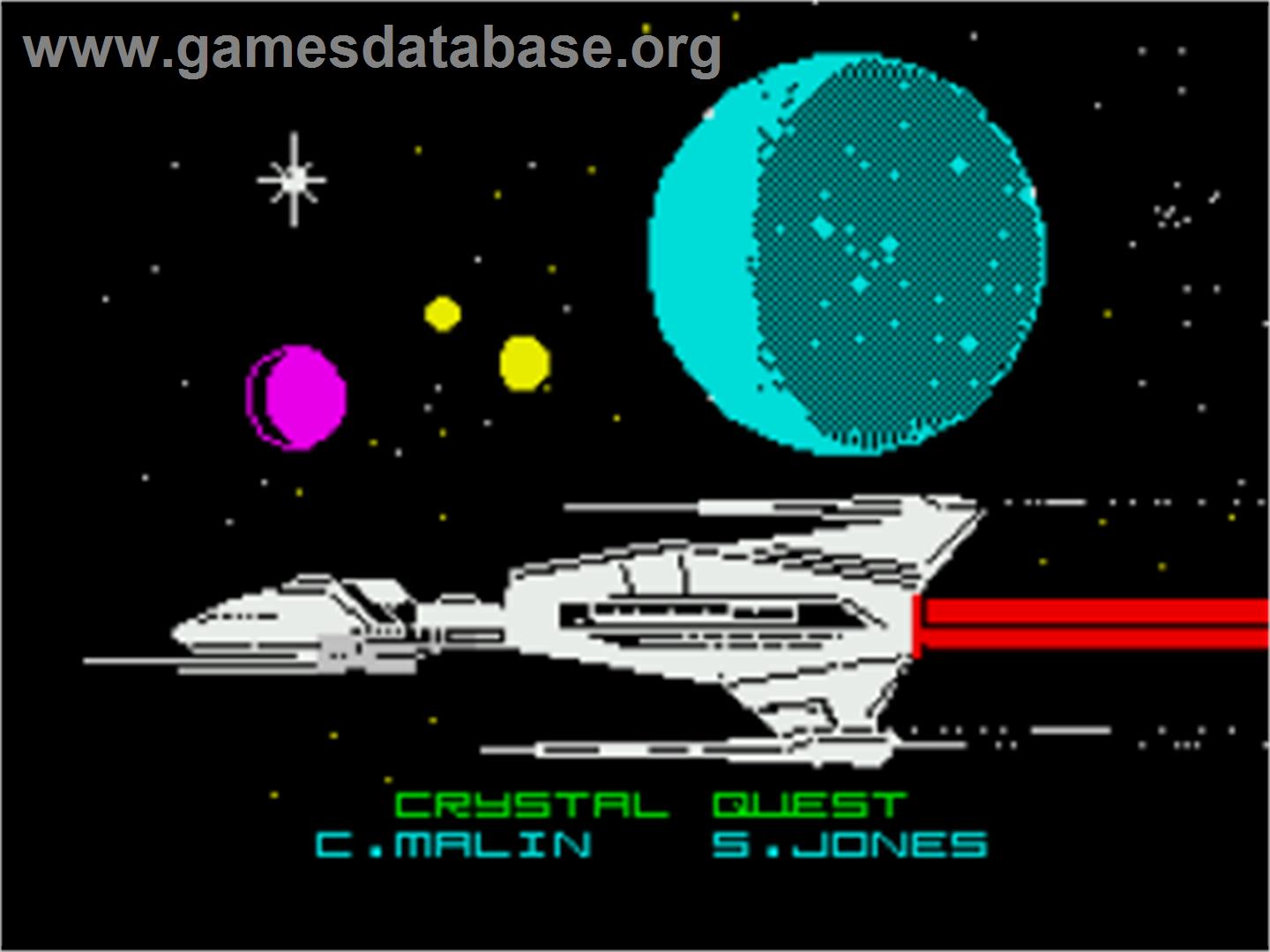 Crystal Quest - Sinclair ZX Spectrum - Artwork - Title Screen