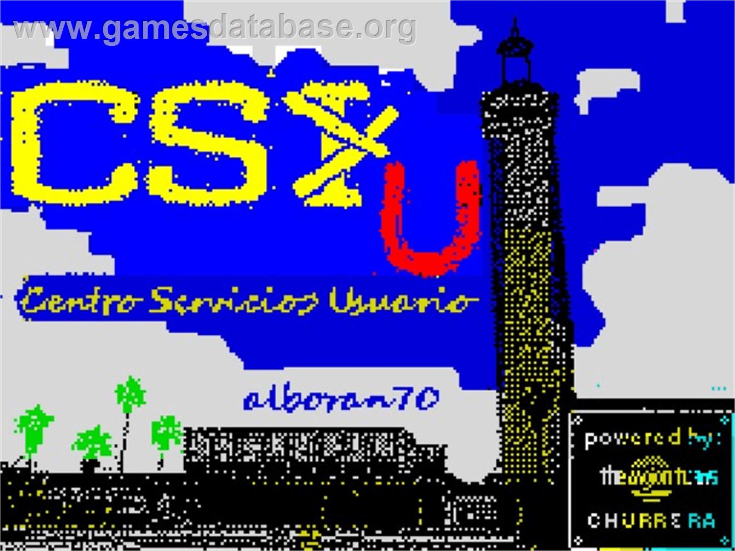 Csu - Sinclair ZX Spectrum - Artwork - Title Screen