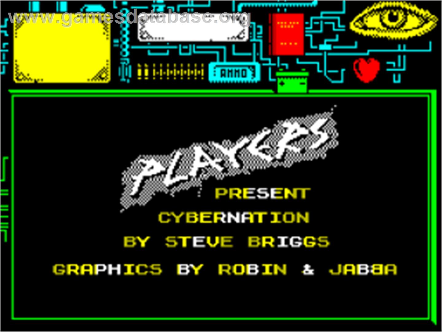 Cybernation - Sinclair ZX Spectrum - Artwork - Title Screen