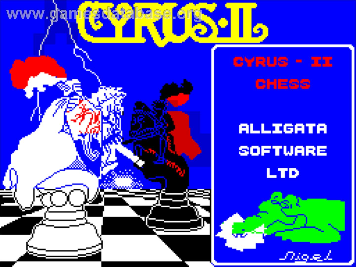 Cyrus 2 - Sinclair ZX Spectrum - Artwork - Title Screen