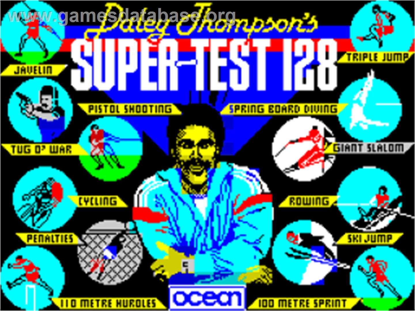Daley Thompson's Super-test - Sinclair ZX Spectrum - Artwork - Title Screen