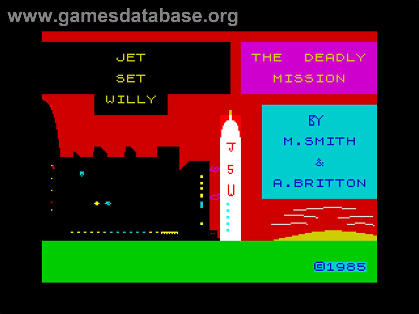 Deadly Mission - Sinclair ZX Spectrum - Artwork - Title Screen