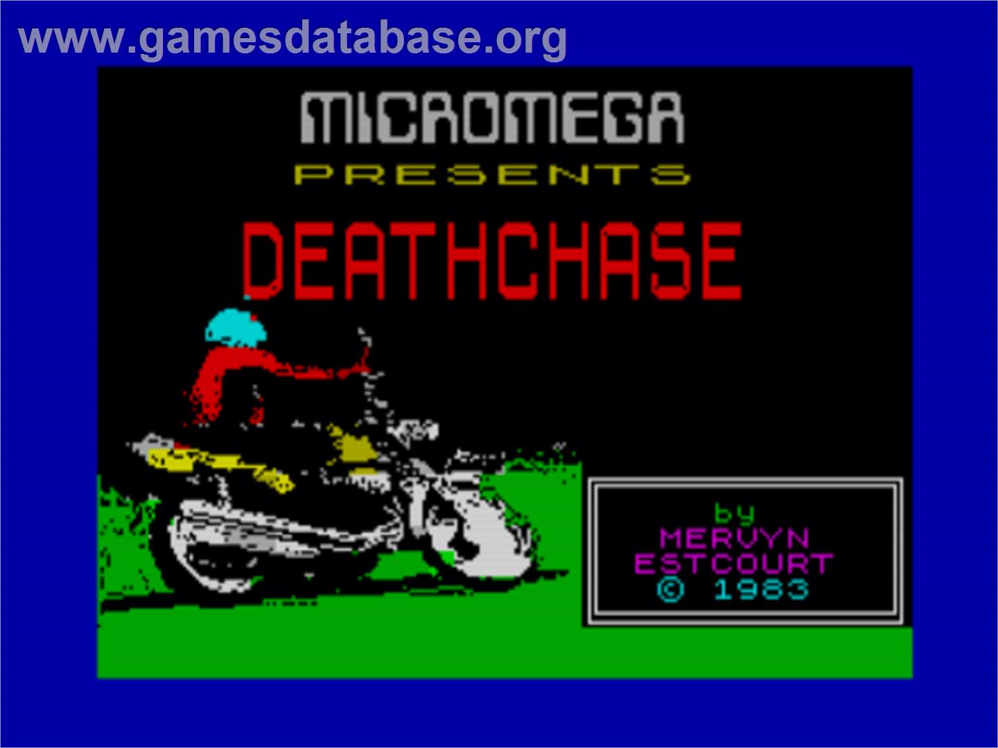 Deathchase - Sinclair ZX Spectrum - Artwork - Title Screen