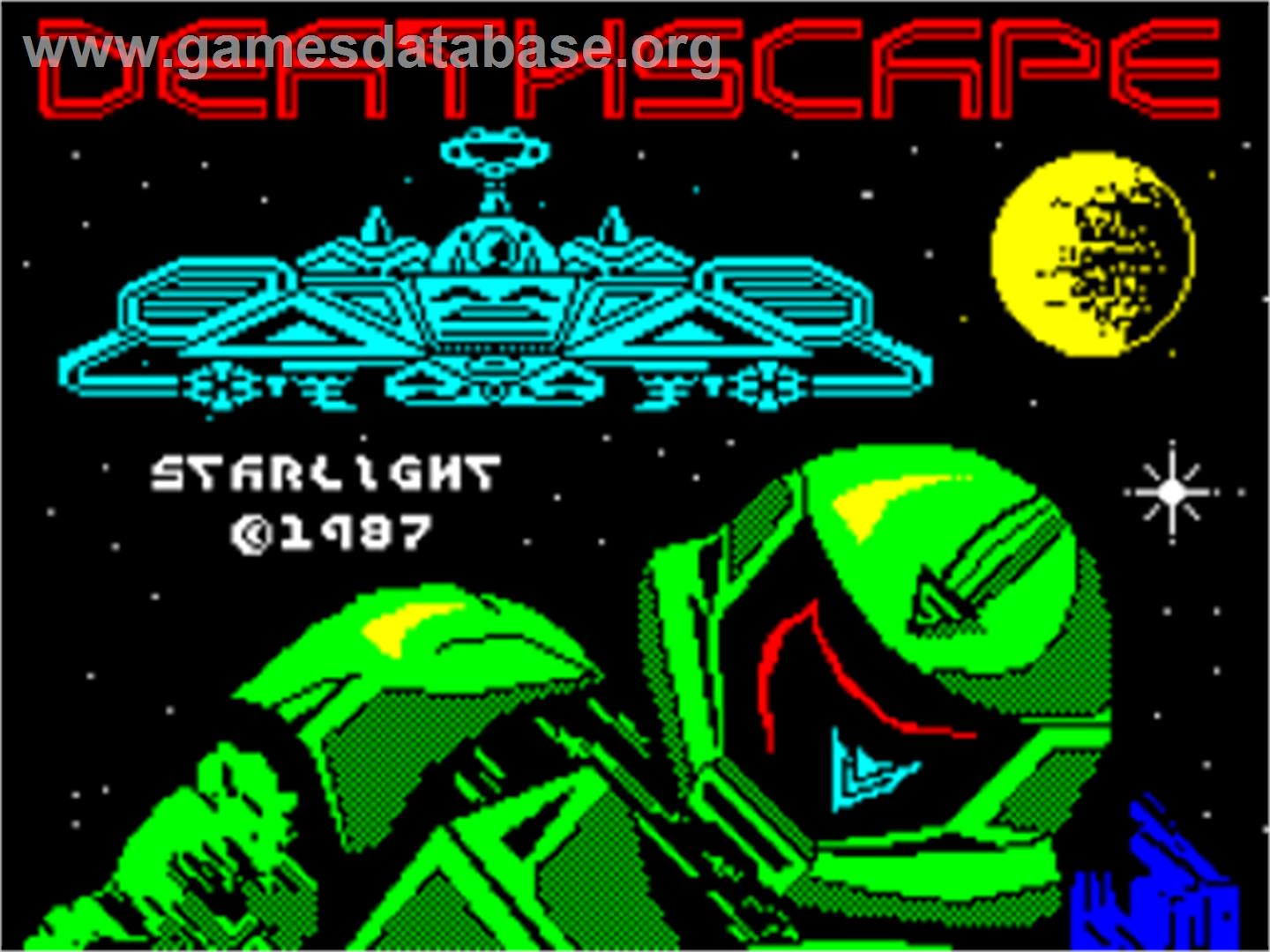 Deathscape - Sinclair ZX Spectrum - Artwork - Title Screen