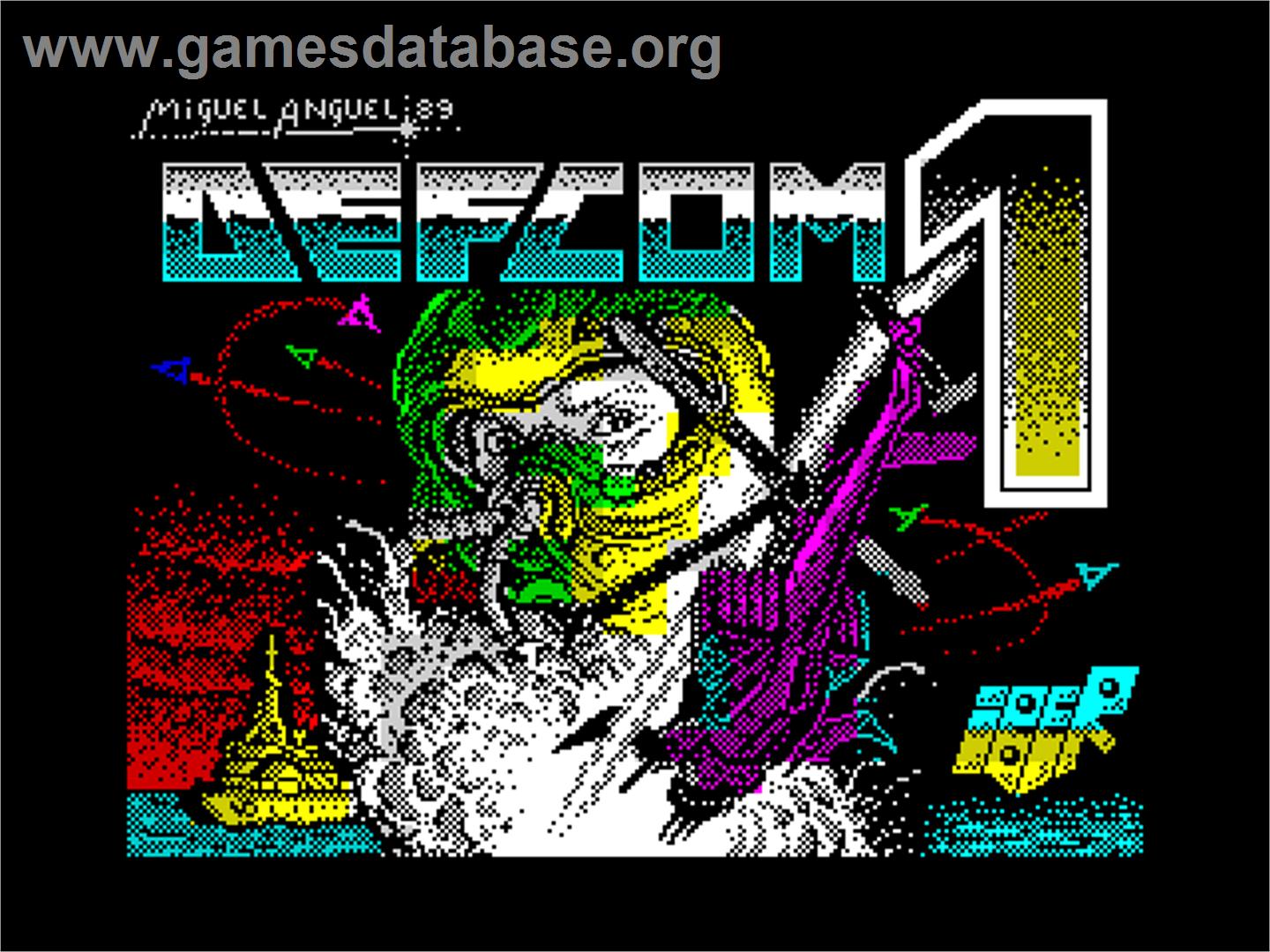 Defcom - Sinclair ZX Spectrum - Artwork - Title Screen