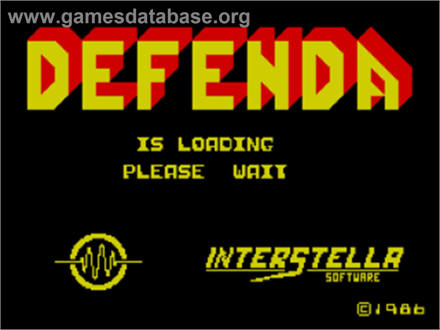 Defenda - Sinclair ZX Spectrum - Artwork - Title Screen