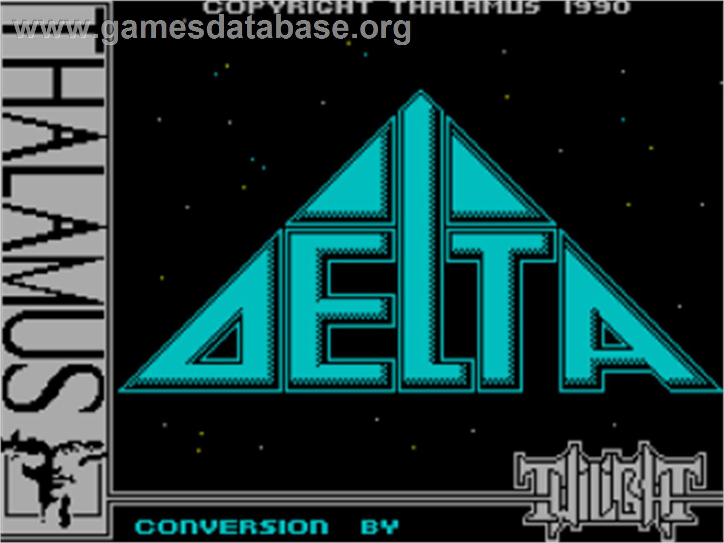 Delta Charge - Sinclair ZX Spectrum - Artwork - Title Screen