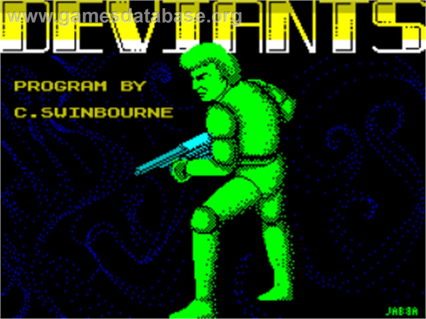 Deviants - Sinclair ZX Spectrum - Artwork - Title Screen