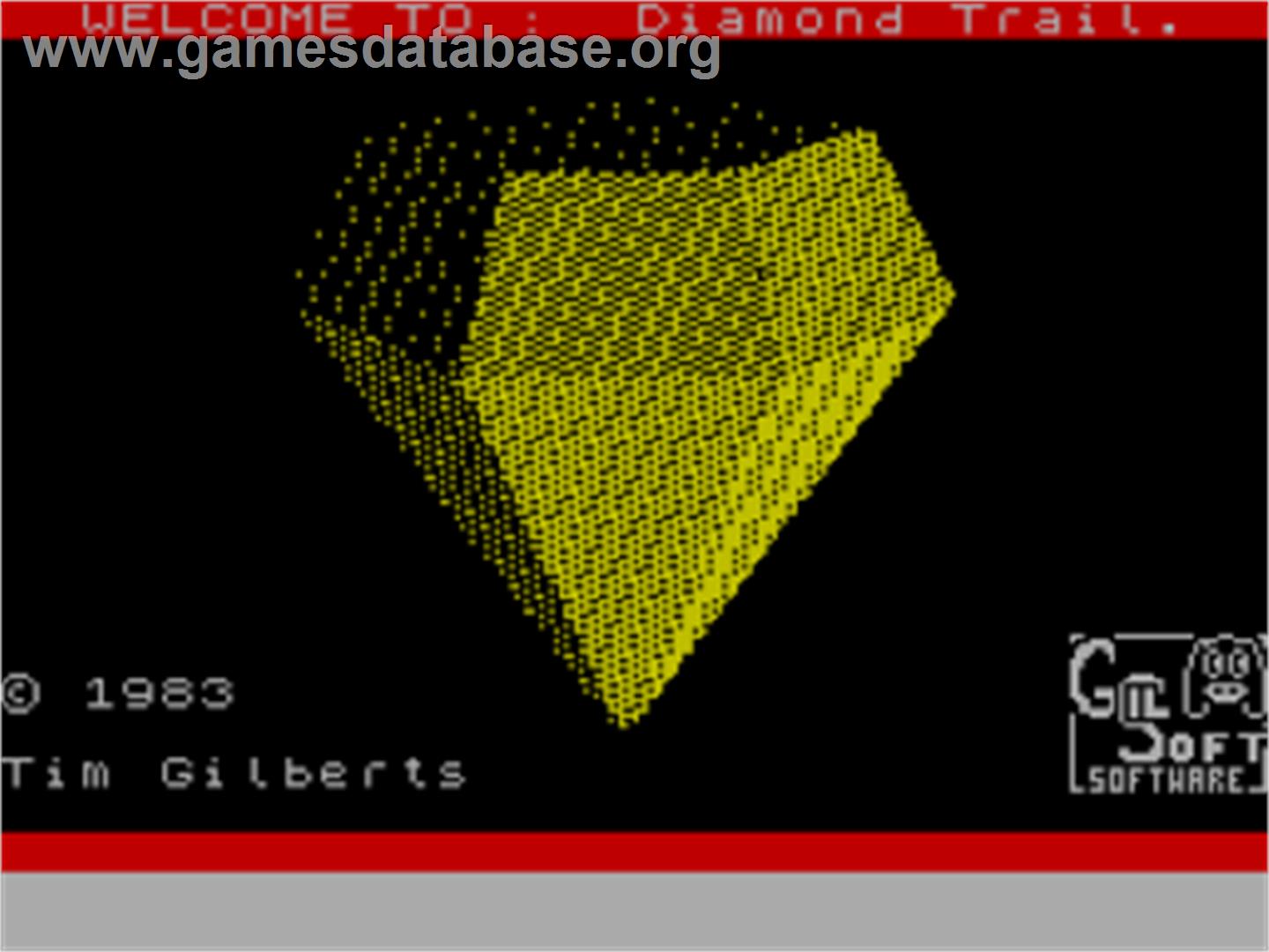 Diamond Trail - Sinclair ZX Spectrum - Artwork - Title Screen