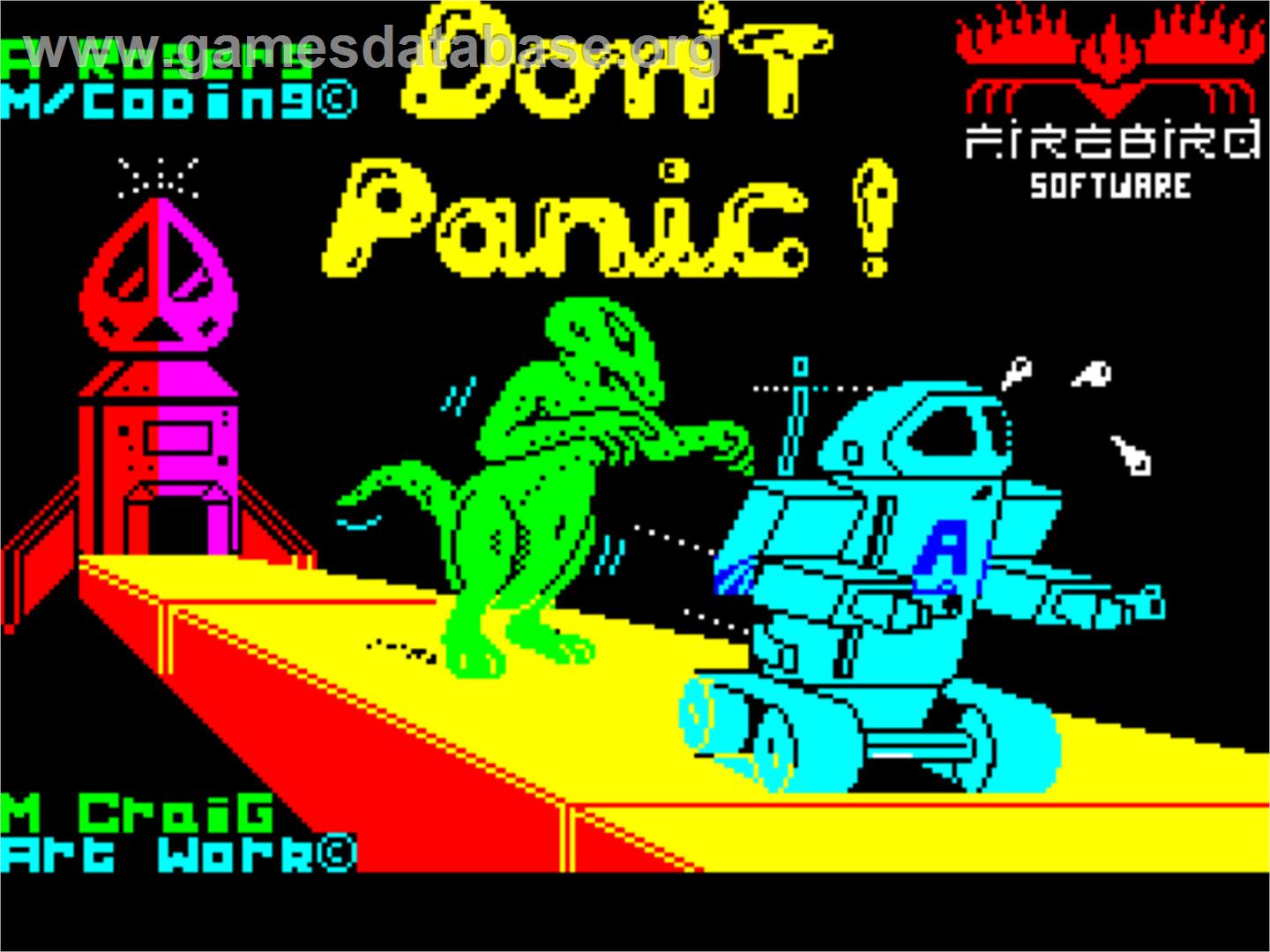 Don't Panic - Sinclair ZX Spectrum - Artwork - Title Screen
