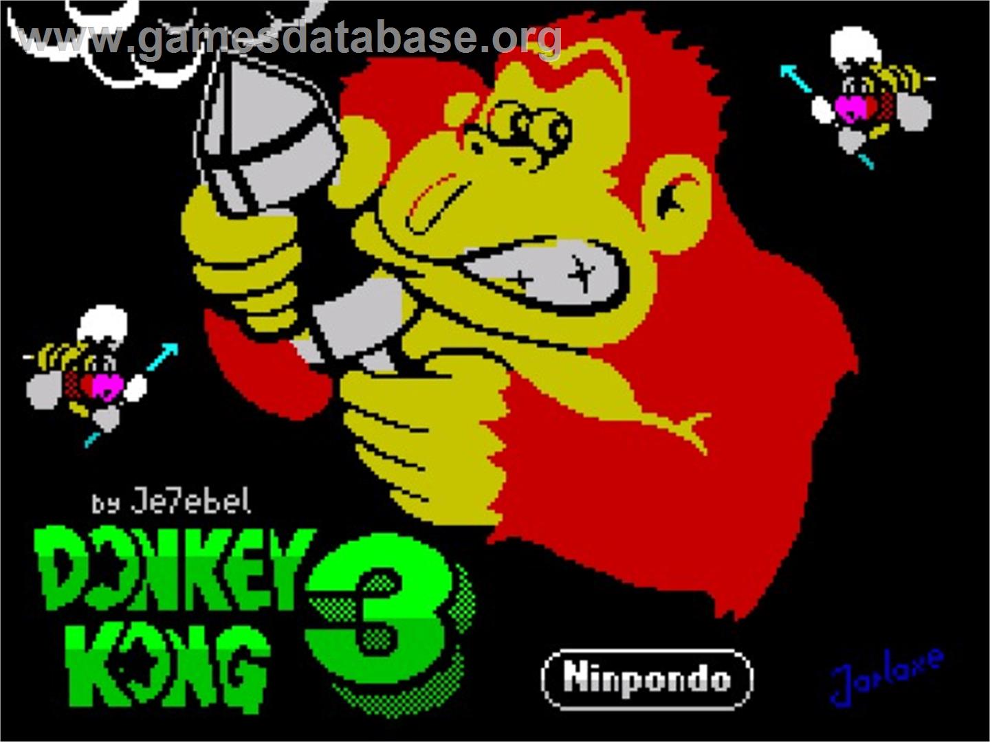 Donkey Kong 3 - Sinclair ZX Spectrum - Artwork - Title Screen