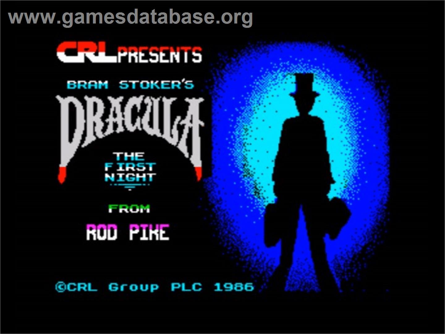 Dracula - Sinclair ZX Spectrum - Artwork - Title Screen