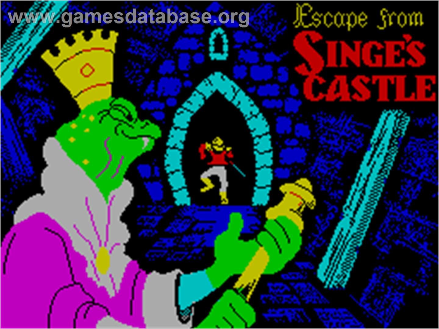 Dragon's Lair II: Escape from Singe's Castle - Sinclair ZX Spectrum - Artwork - Title Screen