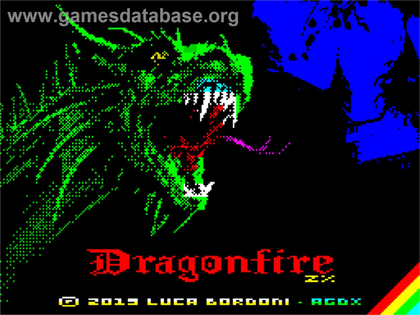 Dragonfire - Sinclair ZX Spectrum - Artwork - Title Screen