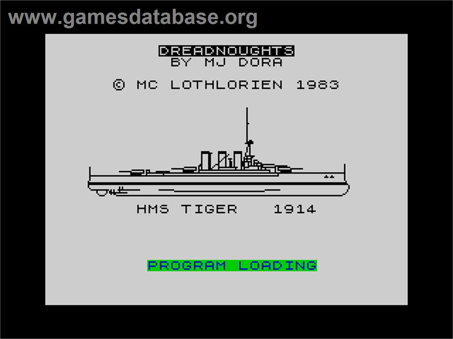 Dreadnoughts - Sinclair ZX Spectrum - Artwork - Title Screen