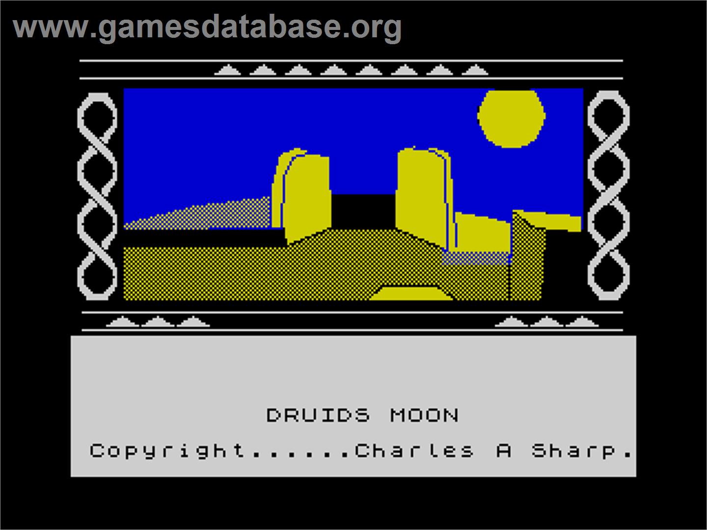 Druids Moon - Sinclair ZX Spectrum - Artwork - Title Screen