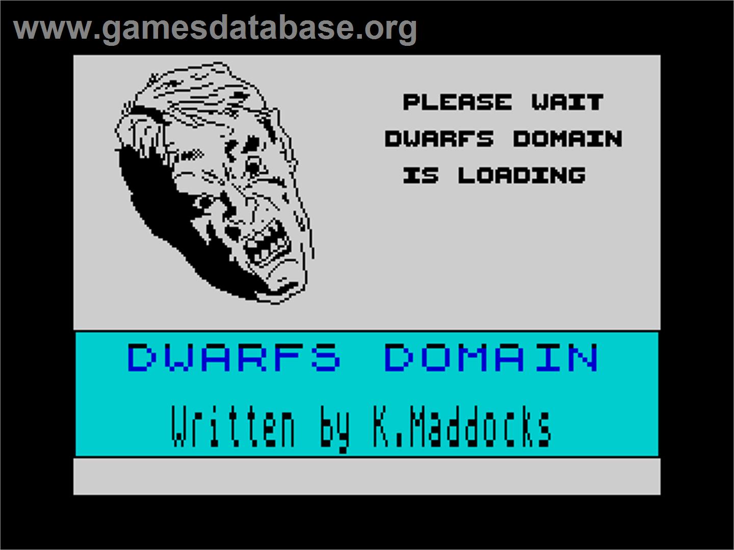 Dwarfs Domain - Sinclair ZX Spectrum - Artwork - Title Screen