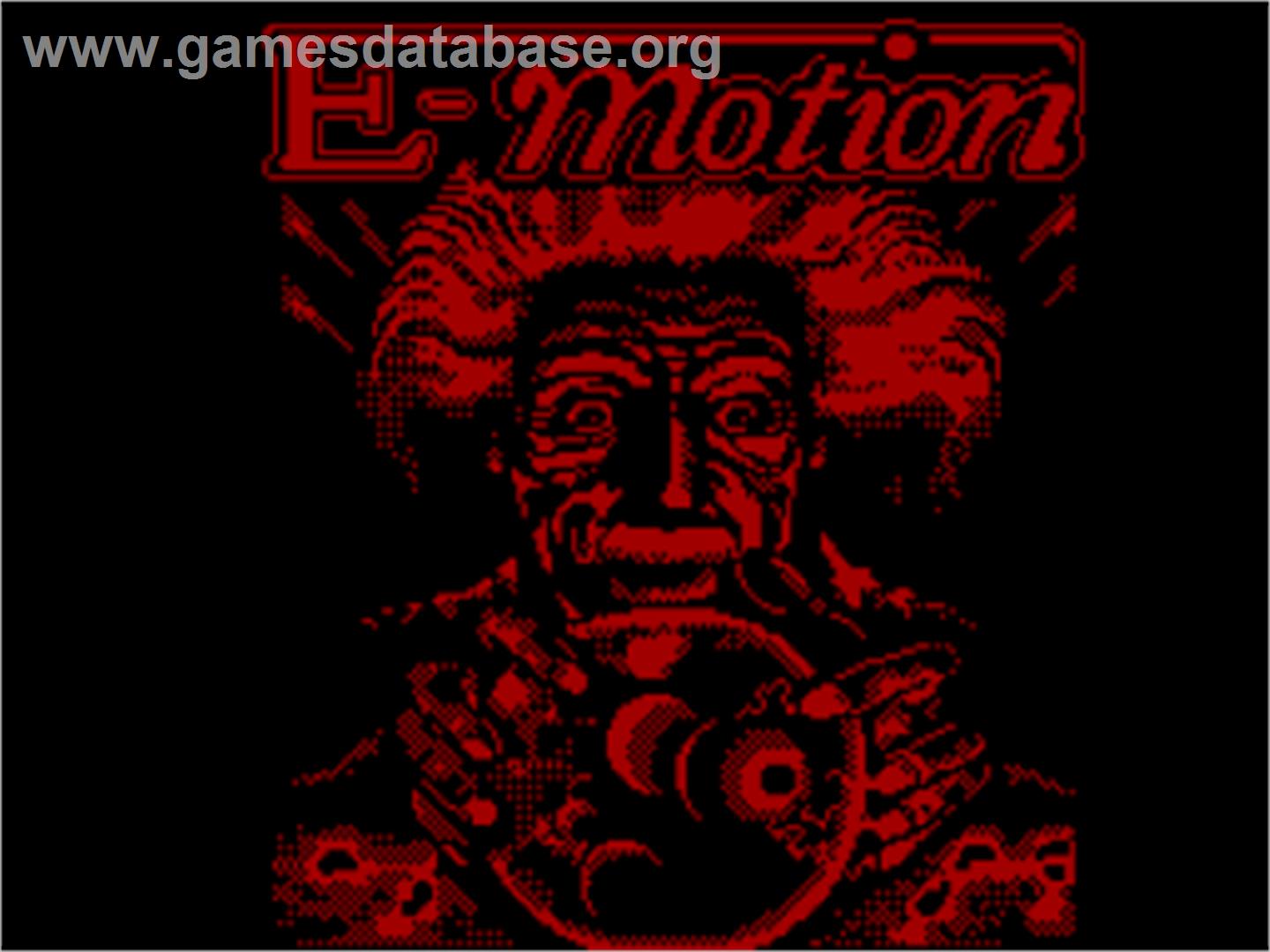 E-motion - Sinclair ZX Spectrum - Artwork - Title Screen