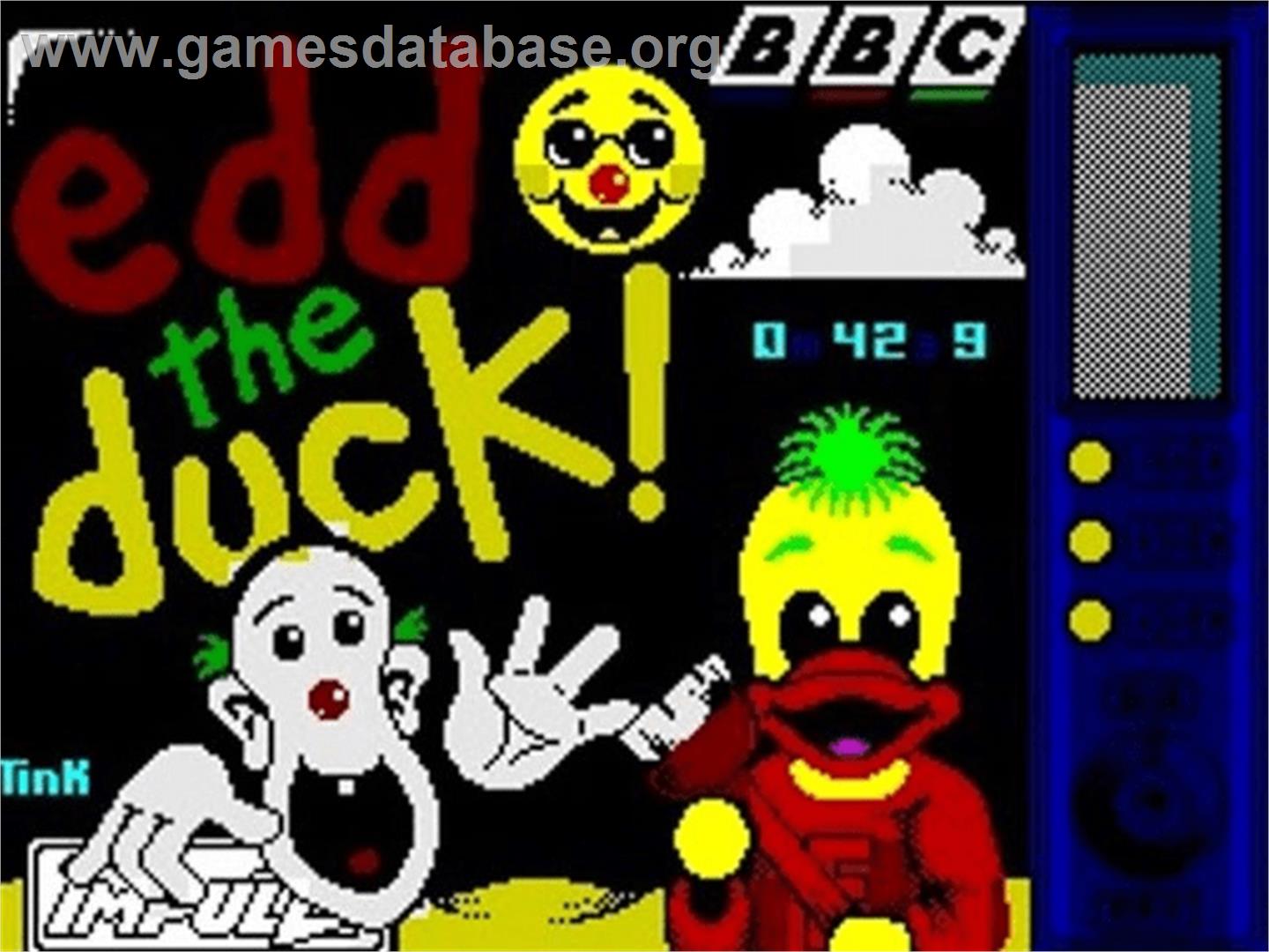 Edd The Duck! - Sinclair ZX Spectrum - Artwork - Title Screen
