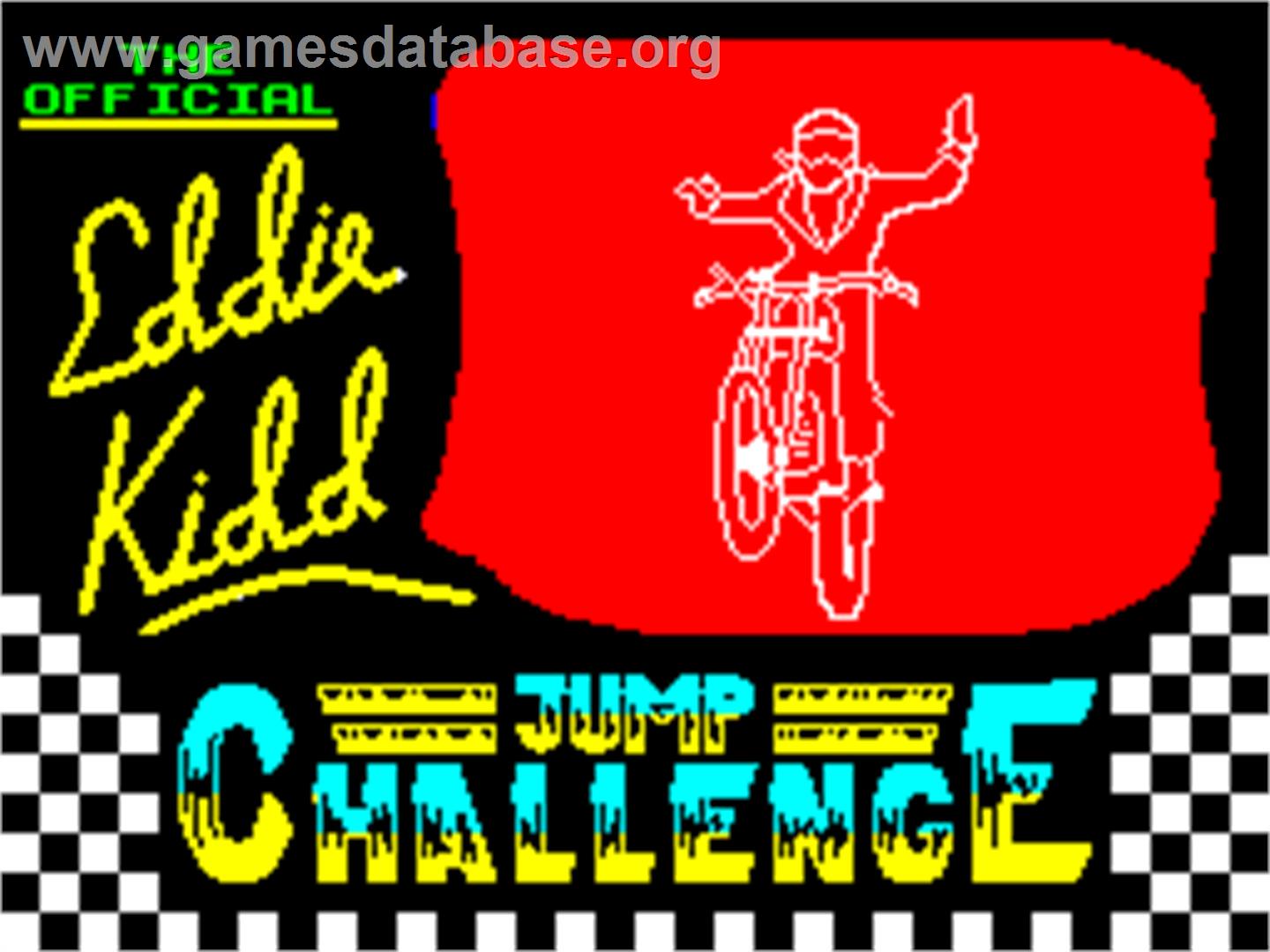 Eddie Kidd Jump Challenge - Sinclair ZX Spectrum - Artwork - Title Screen