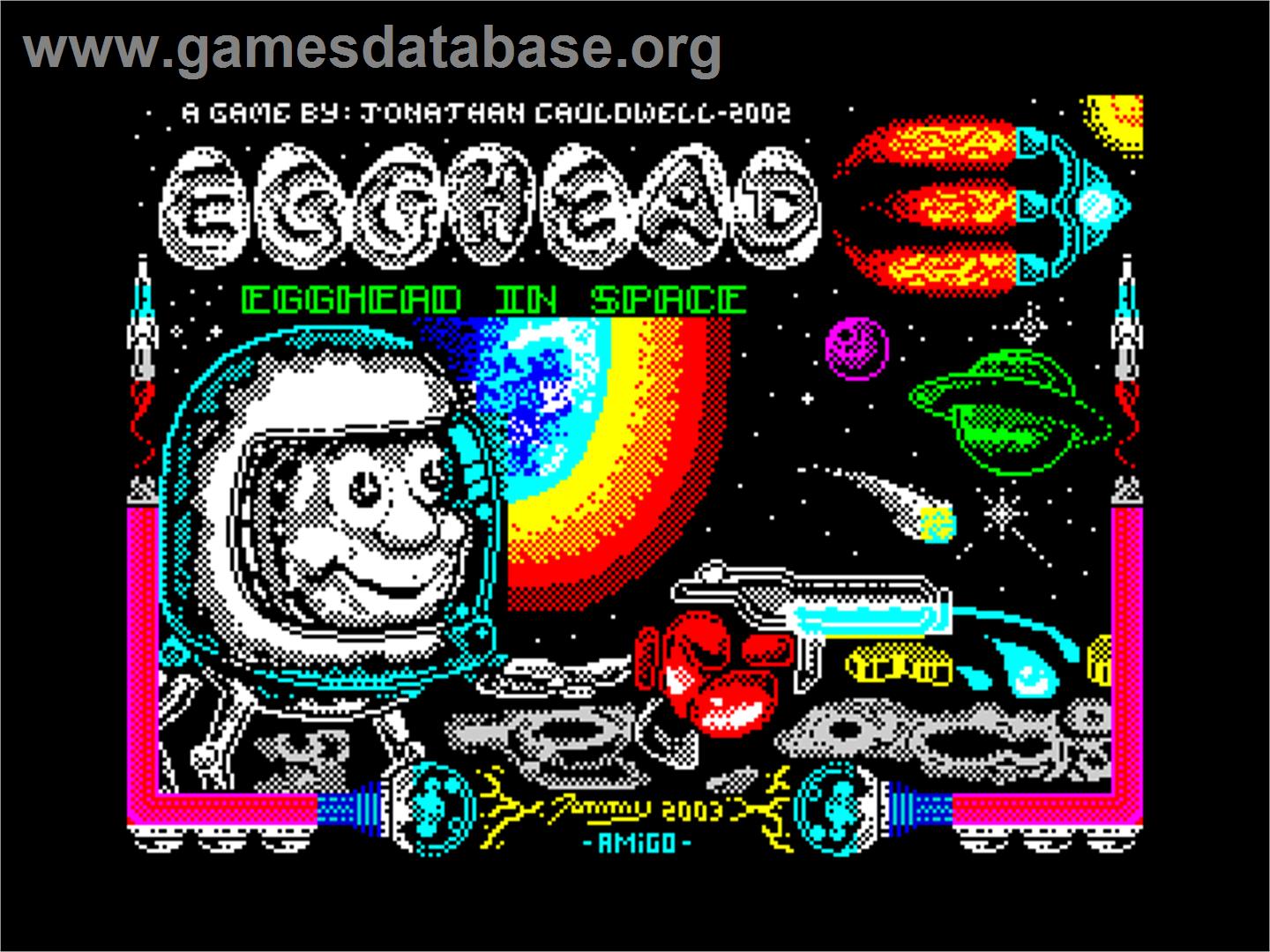 Egghead In Space - Sinclair ZX Spectrum - Artwork - Title Screen