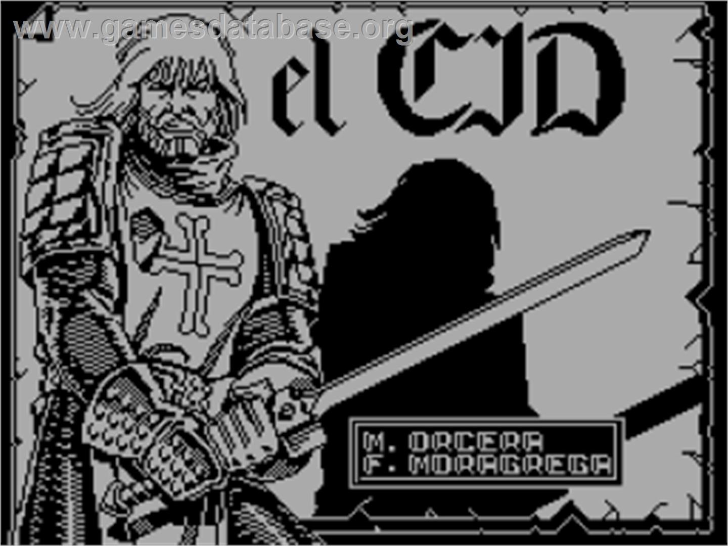 El Cid - Sinclair ZX Spectrum - Artwork - Title Screen