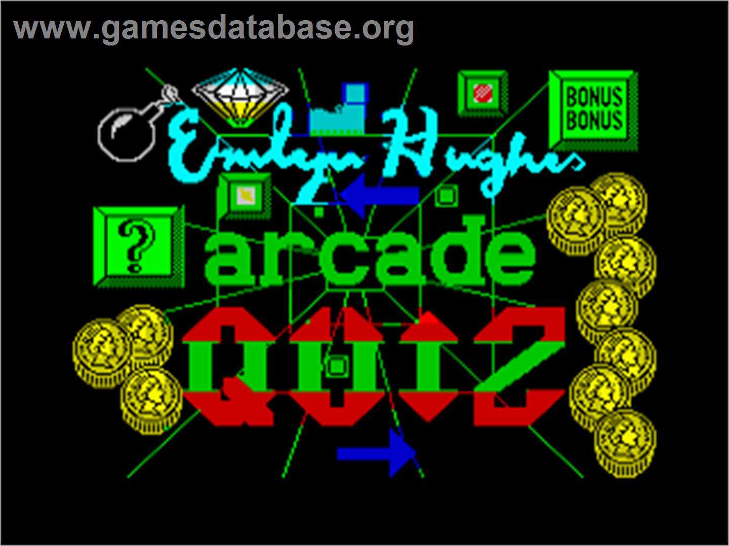 Emlyn Hughes Arcade Quiz - Sinclair ZX Spectrum - Artwork - Title Screen
