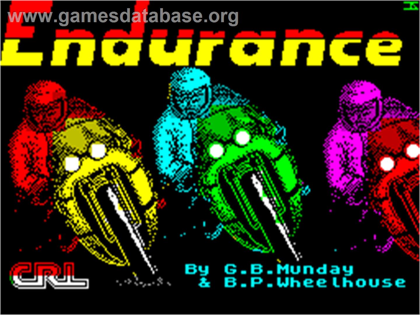 Endurance - Sinclair ZX Spectrum - Artwork - Title Screen
