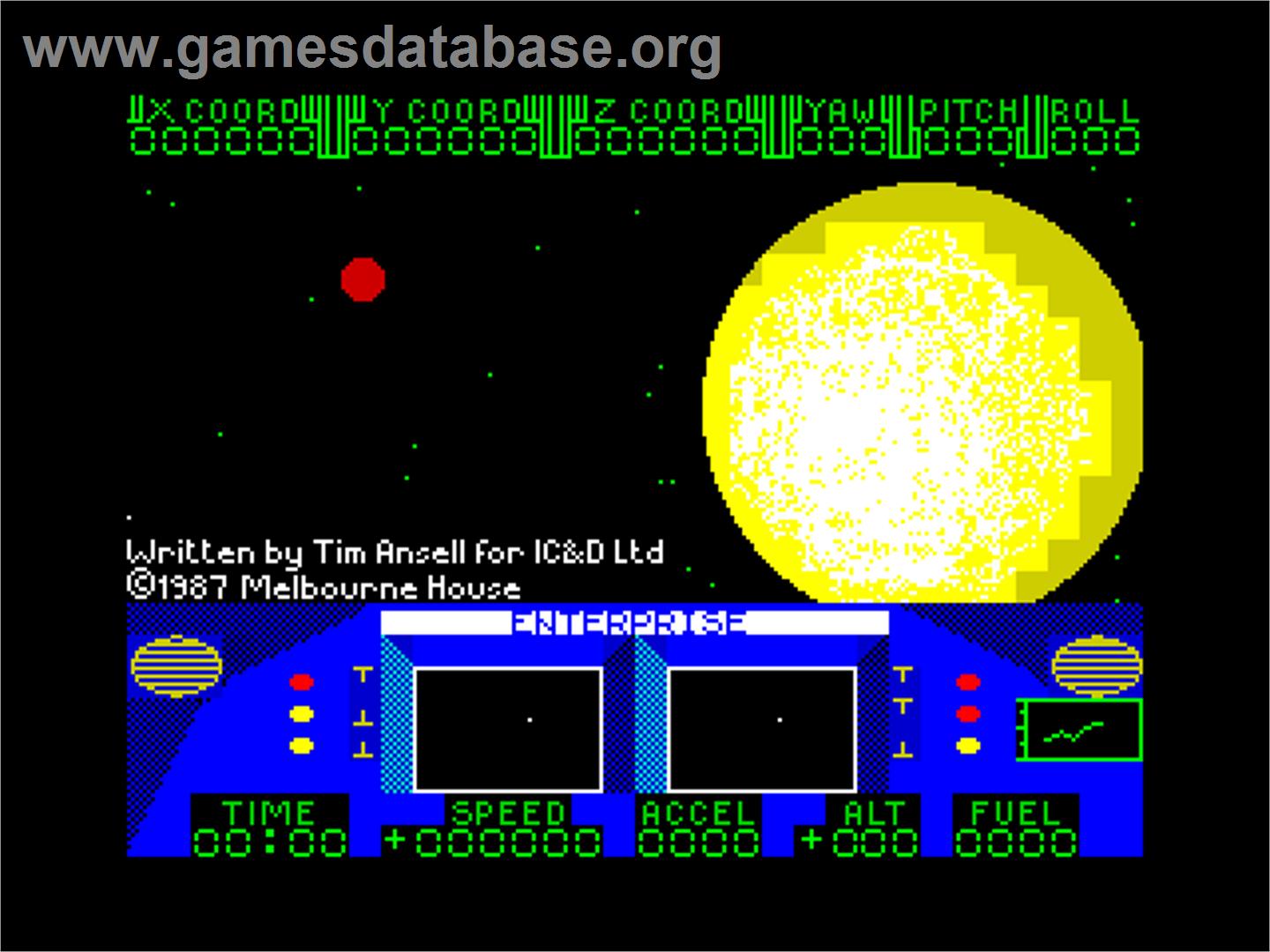 Enterprise - Sinclair ZX Spectrum - Artwork - Title Screen