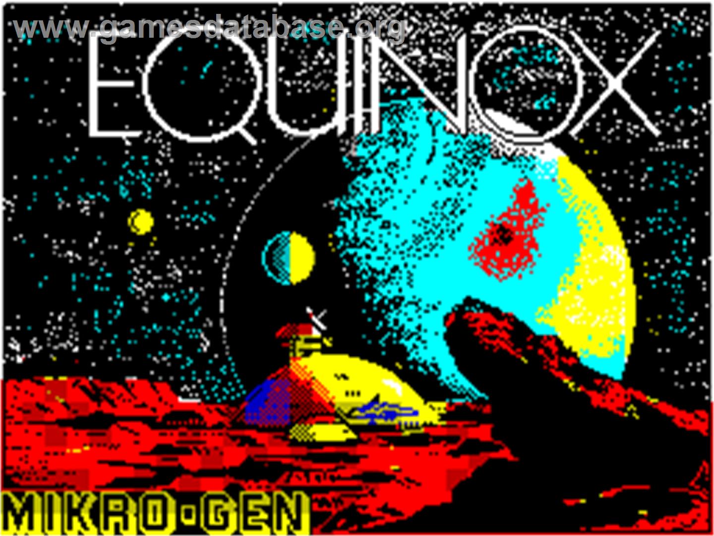 Equinox - Sinclair ZX Spectrum - Artwork - Title Screen