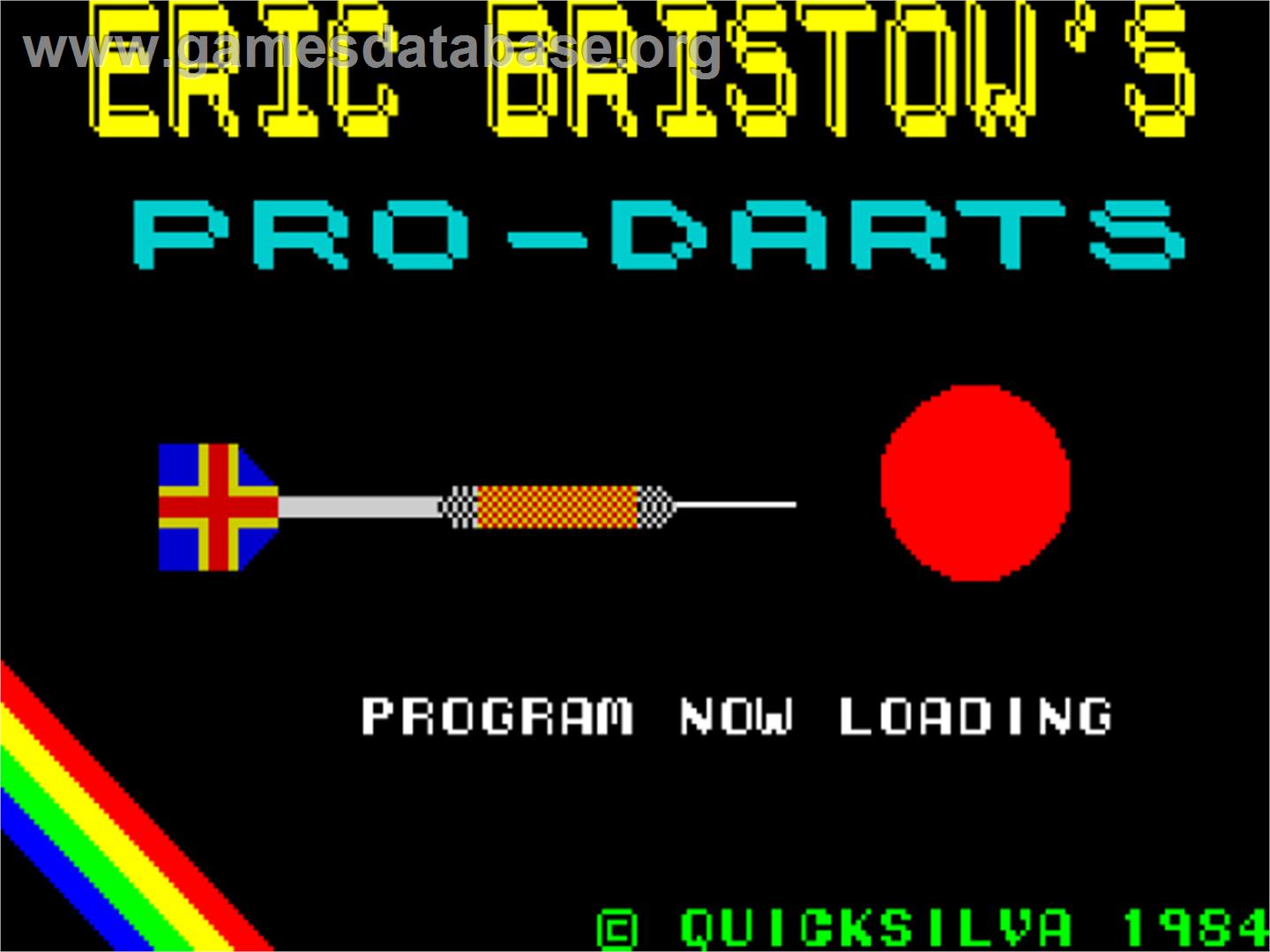 Eric Bristow's Pro-darts - Sinclair ZX Spectrum - Artwork - Title Screen