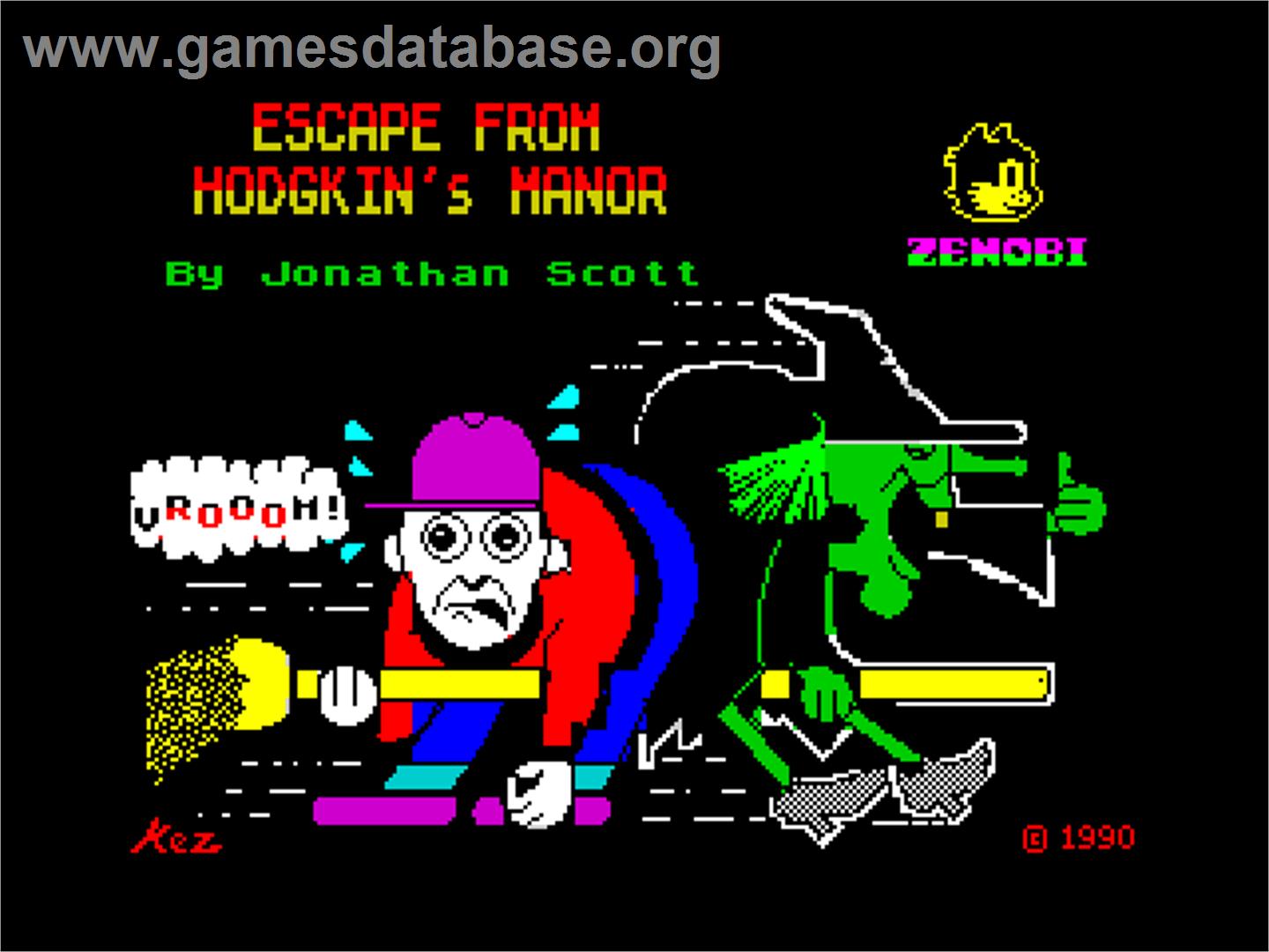 Escape From Hodgkin's Manor - Sinclair ZX Spectrum - Artwork - Title Screen