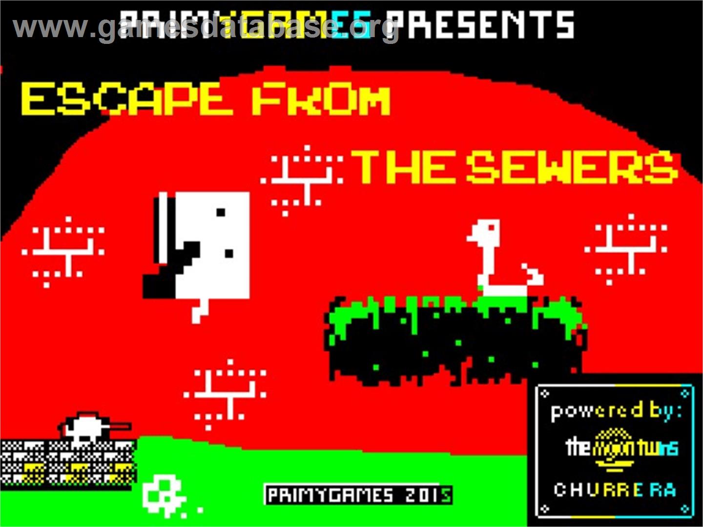 Escape From The Sewers - Sinclair ZX Spectrum - Artwork - Title Screen