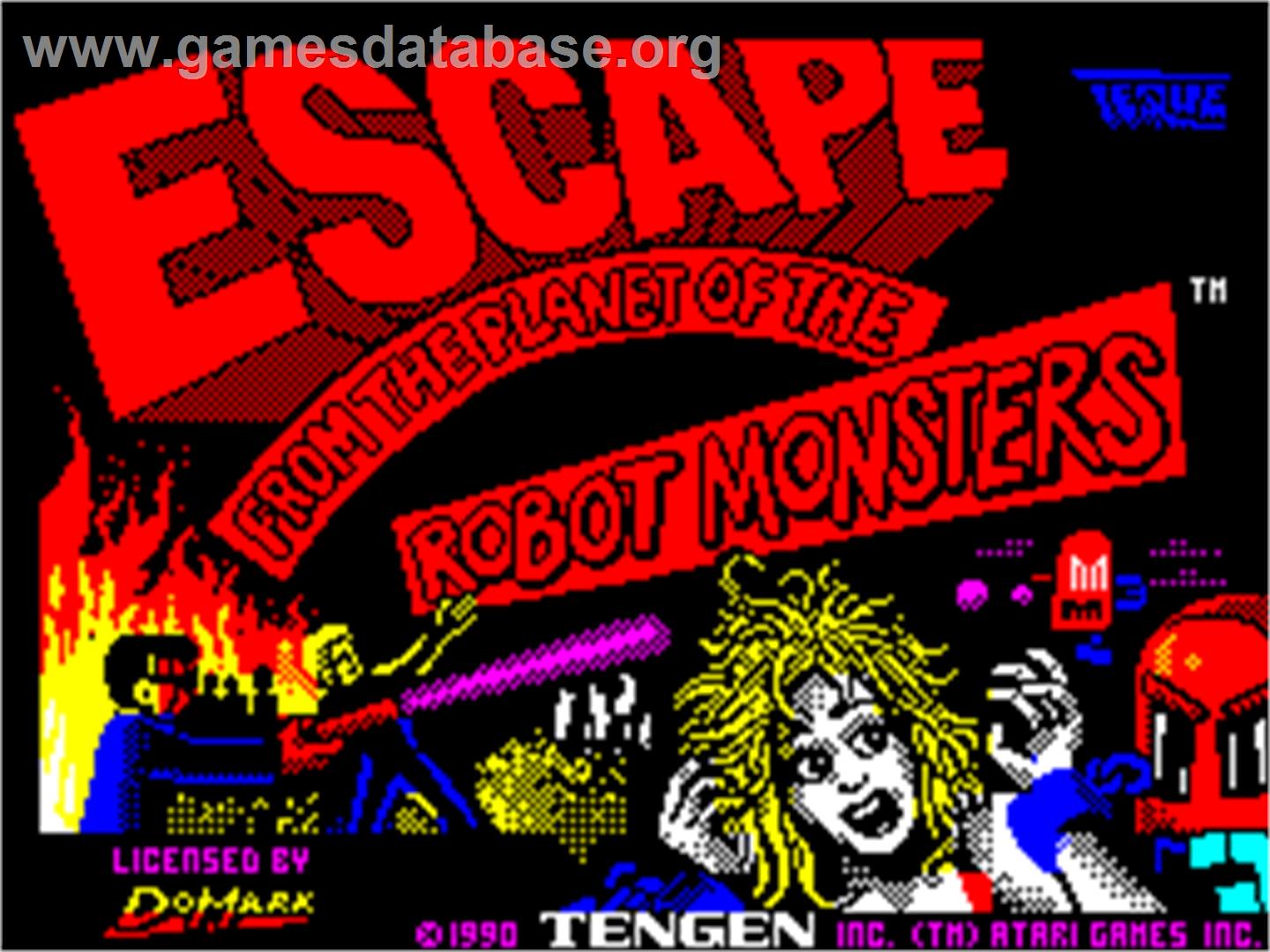 Escape from the Planet of the Robot Monsters - Sinclair ZX Spectrum - Artwork - Title Screen