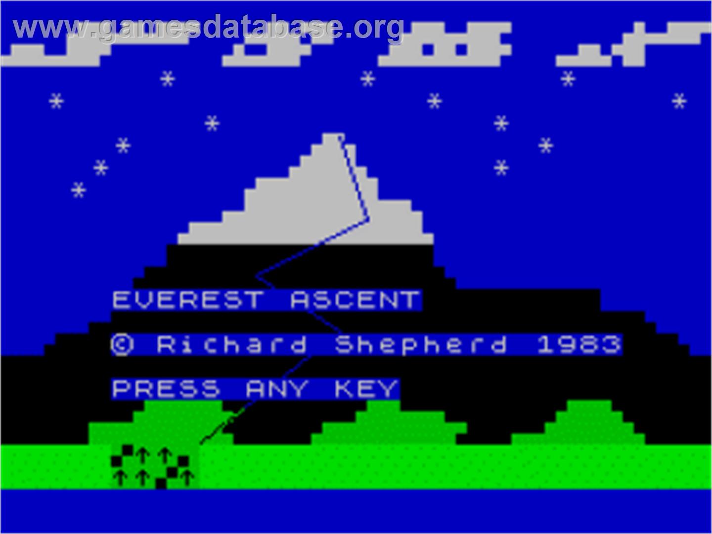 Everest Ascent - Sinclair ZX Spectrum - Artwork - Title Screen