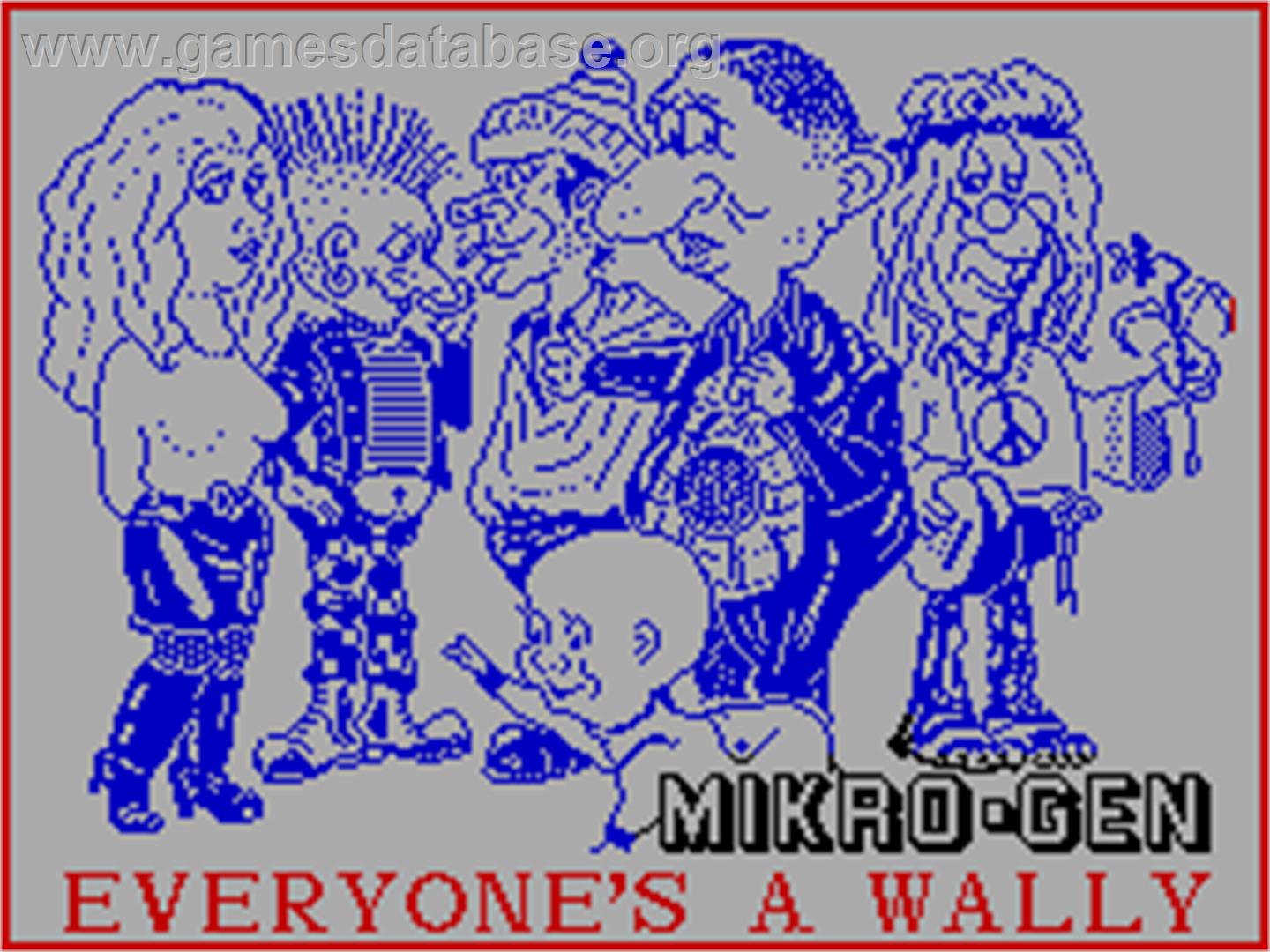 Everyone's A Wally (The Life of Wally) - Sinclair ZX Spectrum - Artwork - Title Screen