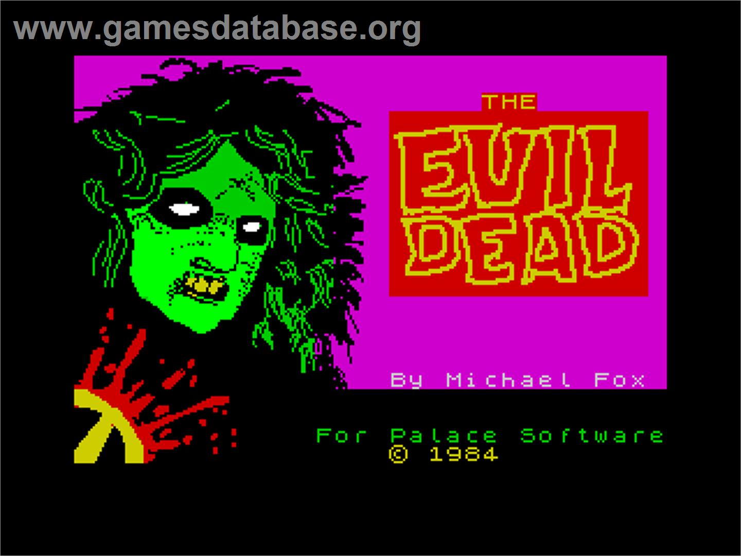 Evil Dead, The - Sinclair ZX Spectrum - Artwork - Title Screen