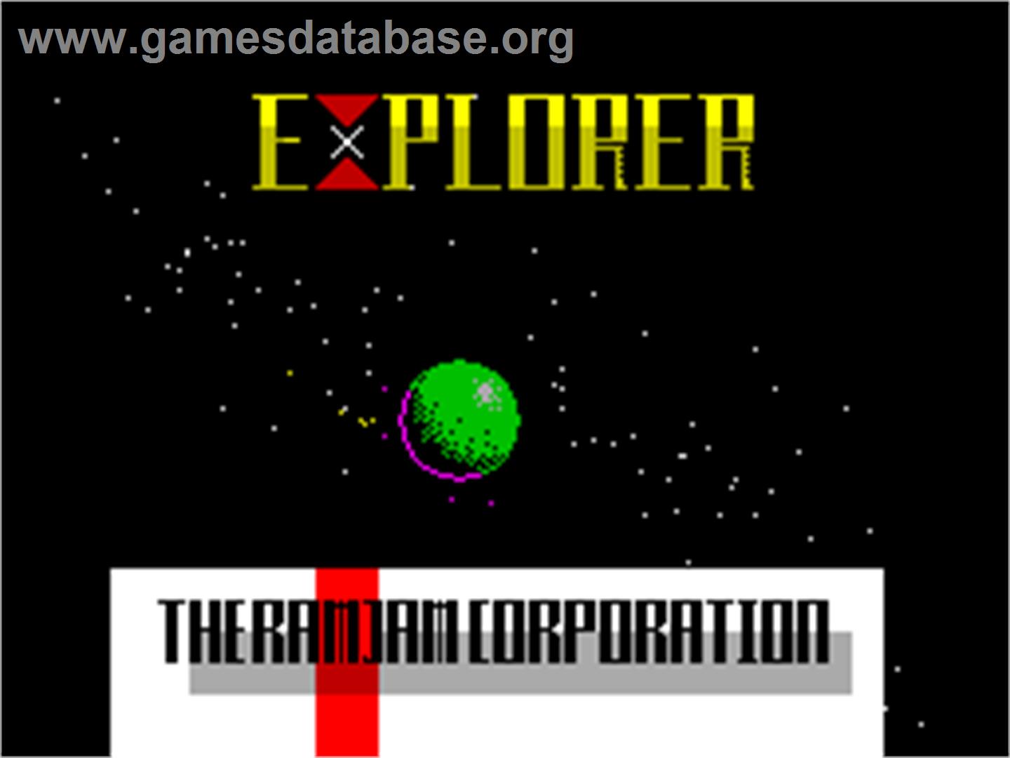 Explorer - Sinclair ZX Spectrum - Artwork - Title Screen