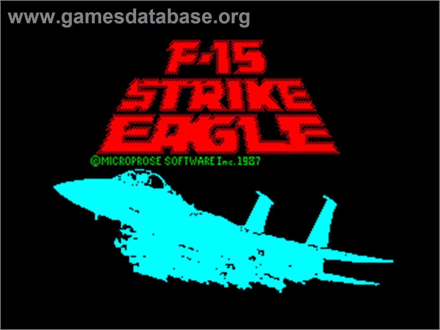F-15 Strike Eagle - Sinclair ZX Spectrum - Artwork - Title Screen