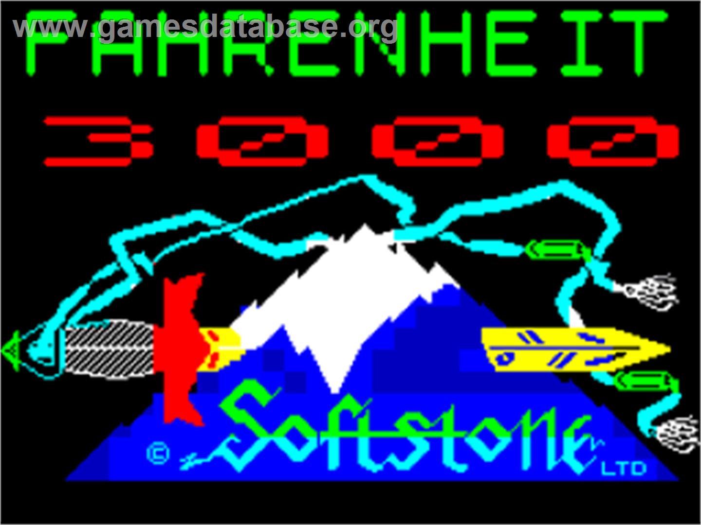 Fahrenheit 3000 - Sinclair ZX Spectrum - Artwork - Title Screen