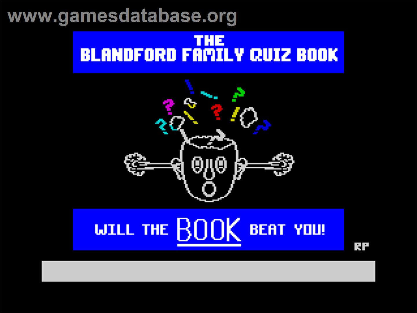 Family Quiz - Sinclair ZX Spectrum - Artwork - Title Screen