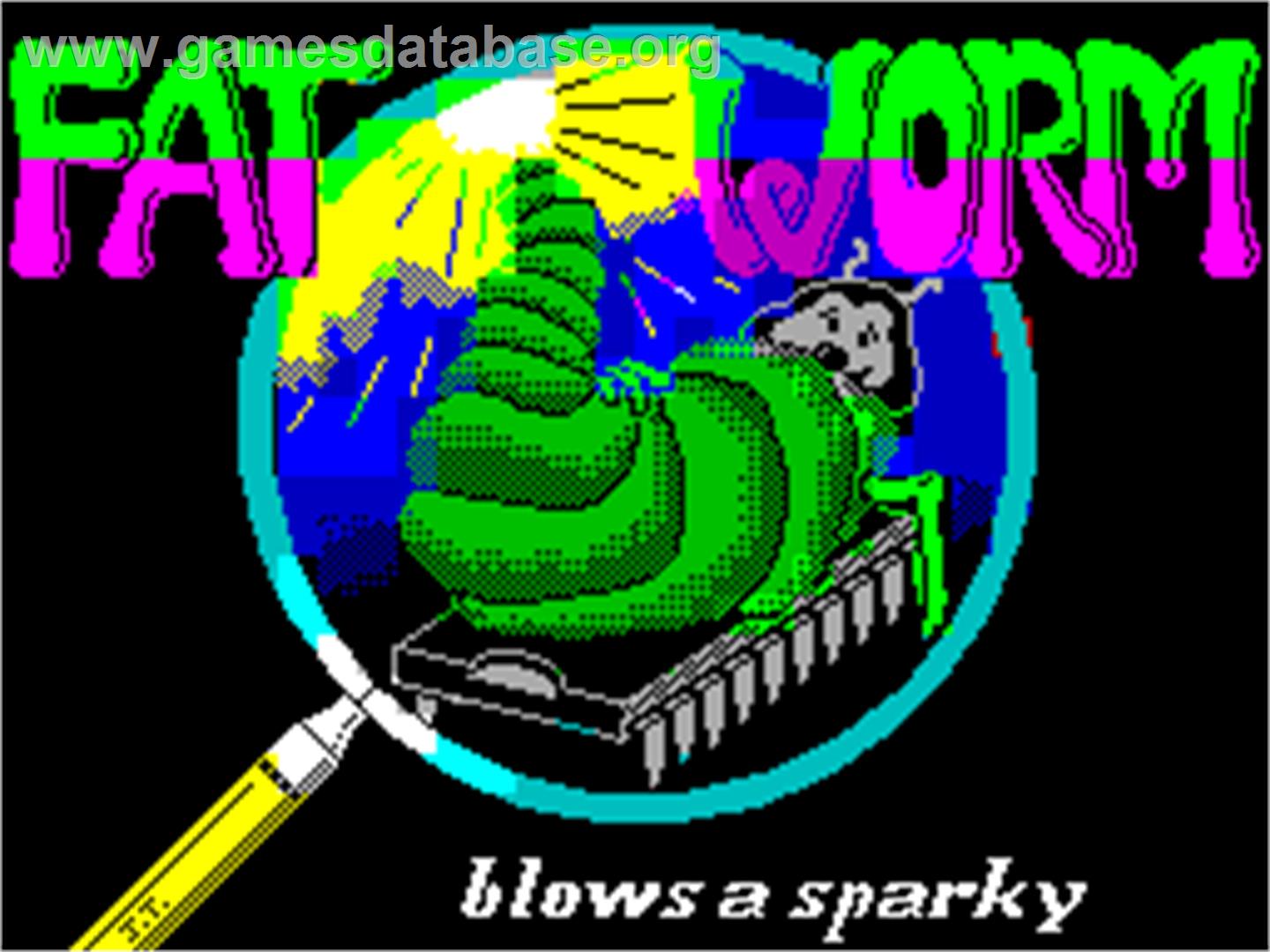 Fat Worm Blows A Sparky - Sinclair ZX Spectrum - Artwork - Title Screen