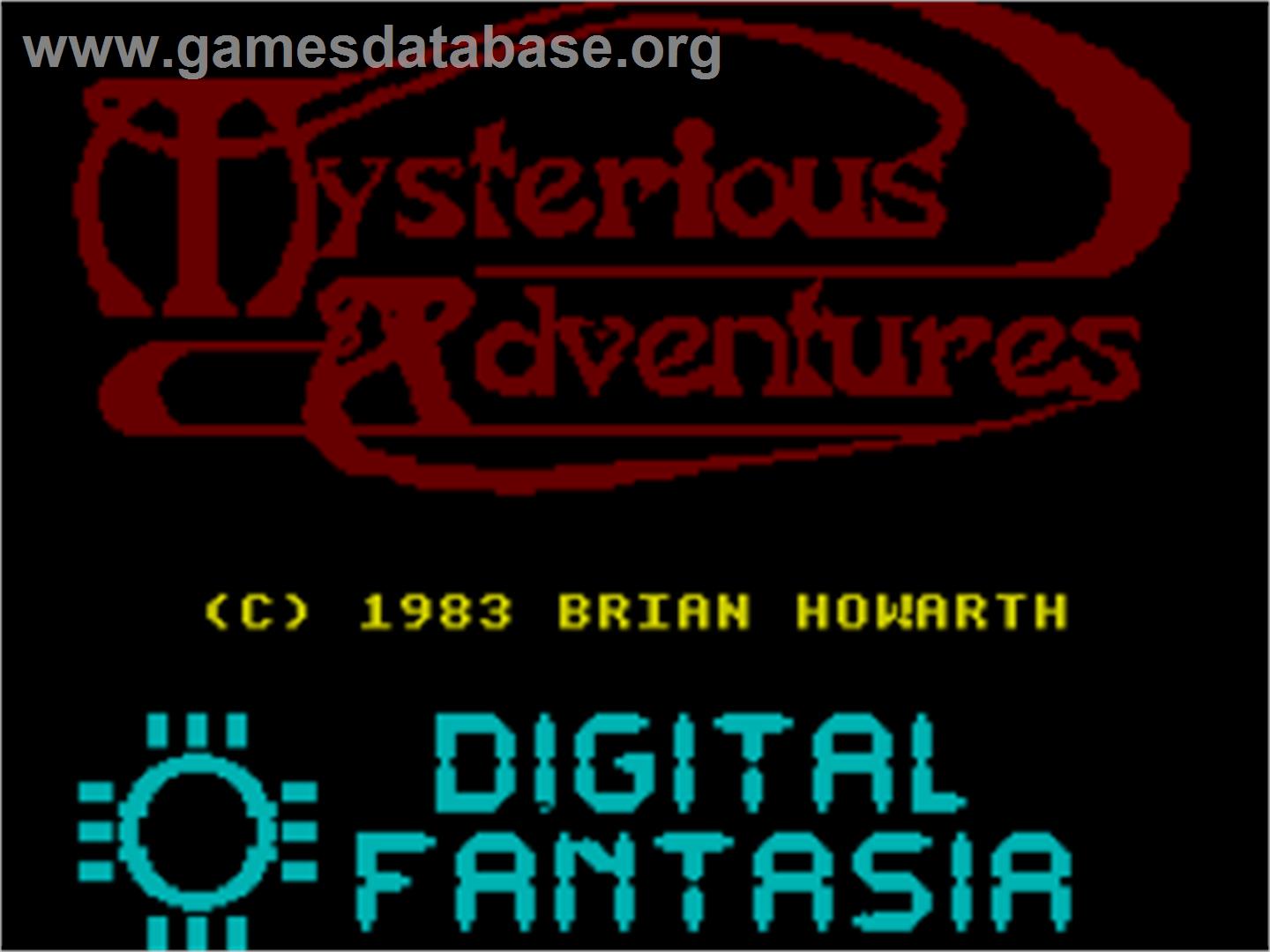 Feasibility Experiment - Sinclair ZX Spectrum - Artwork - Title Screen