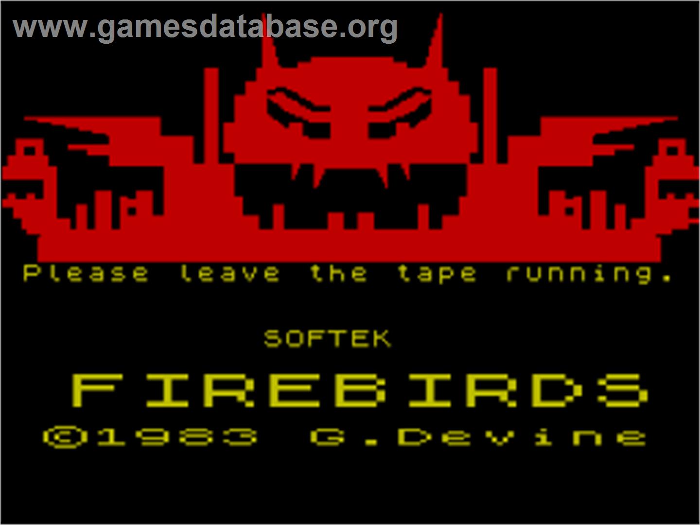 Firebirds - Sinclair ZX Spectrum - Artwork - Title Screen