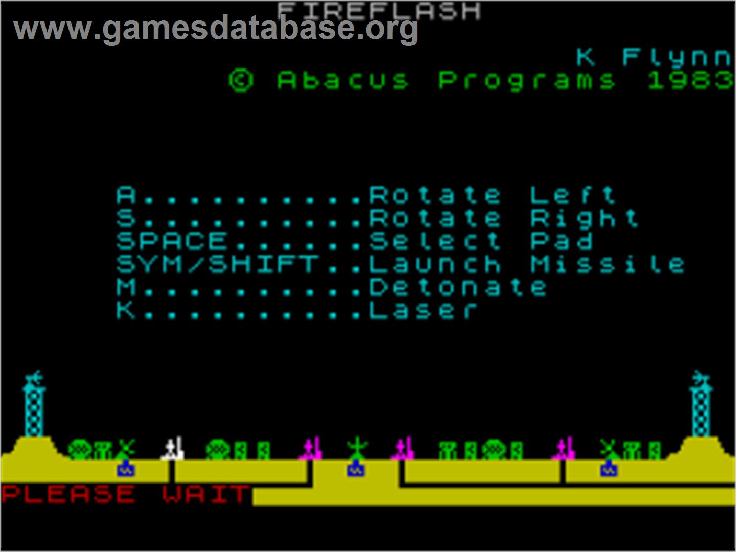 Fireflash - Sinclair ZX Spectrum - Artwork - Title Screen
